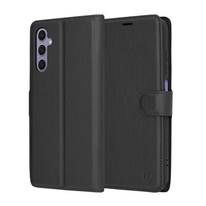 Capa para Samsung Galaxy S24 S921, Techsuit, Leather Folio, Preta