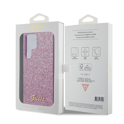 Capa para Samsung Galaxy S24 Ultra S928, Guess, Glitter Script, Dourada