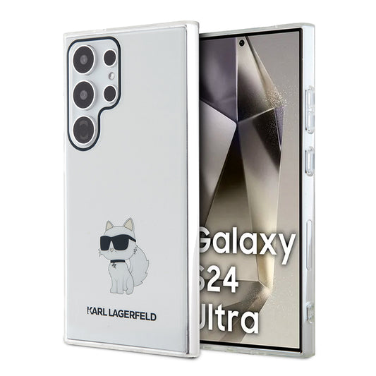 Capa para Samsung Galaxy S24 Ultra S928, Karl Lagerfeld, IML Luxury Choupette, Transparente