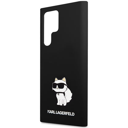 Capa para Samsung Galaxy S24 Ultra S928, Karl Lagerfeld, Silicone Choupette NFT, Preta