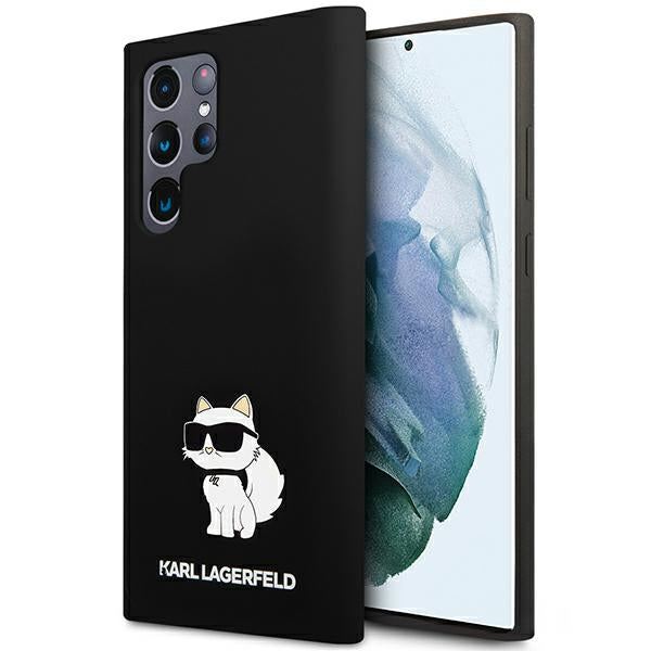 Capa para Samsung Galaxy S24 Ultra S928, Karl Lagerfeld, Silicone Choupette NFT, Preta