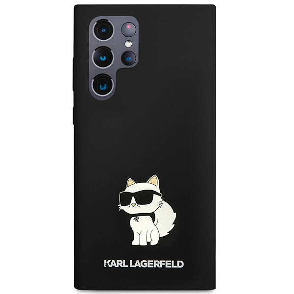Capa para Samsung Galaxy S24 Ultra S928, Karl Lagerfeld, Silicone Choupette NFT, Preta