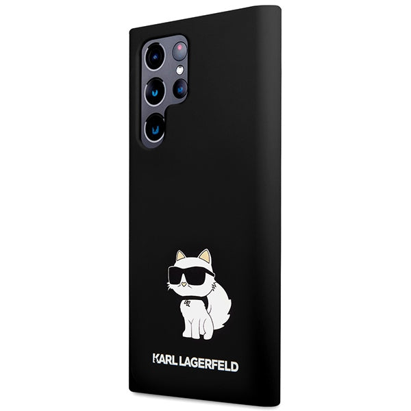 Capa para Samsung Galaxy S24 Ultra S928, Karl Lagerfeld, Silicone Choupette NFT, Preta