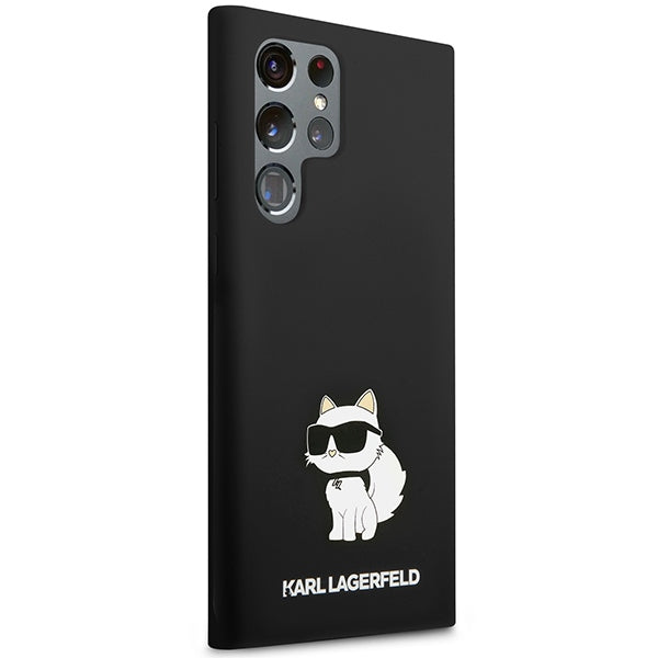 Capa para Samsung Galaxy S24 Ultra S928, Karl Lagerfeld, Silicone Choupette NFT, Preta