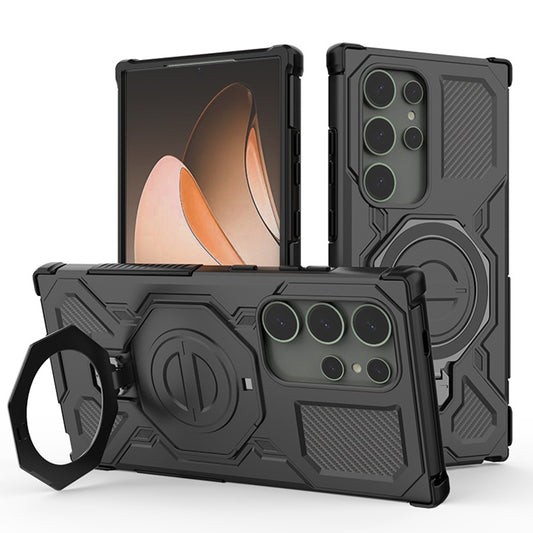 Case for Samsung Galaxy S24 Ultra S928, Techsuit, Carbon Shield Pro, Black