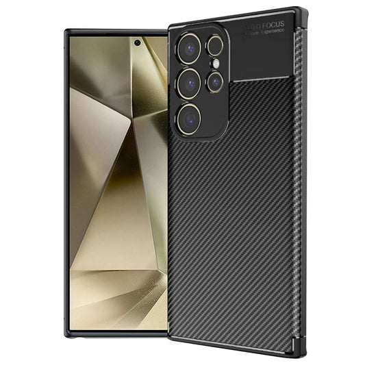 Capa para Samsung Galaxy S24 Ultra S928, Techsuit, Fibra de Carbon, Preta