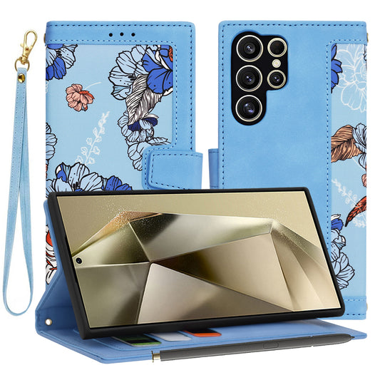 Capa para Samsung Galaxy S24 Ultra S928, Techsuit, FlipCraft, Azul