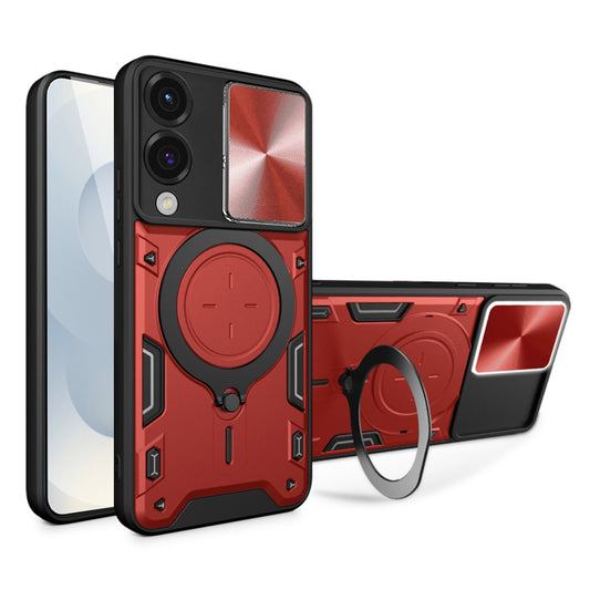 Capa para Samsung Galaxy S25 Edge S937, Techsuit, CamGuard Pro, Vermelha