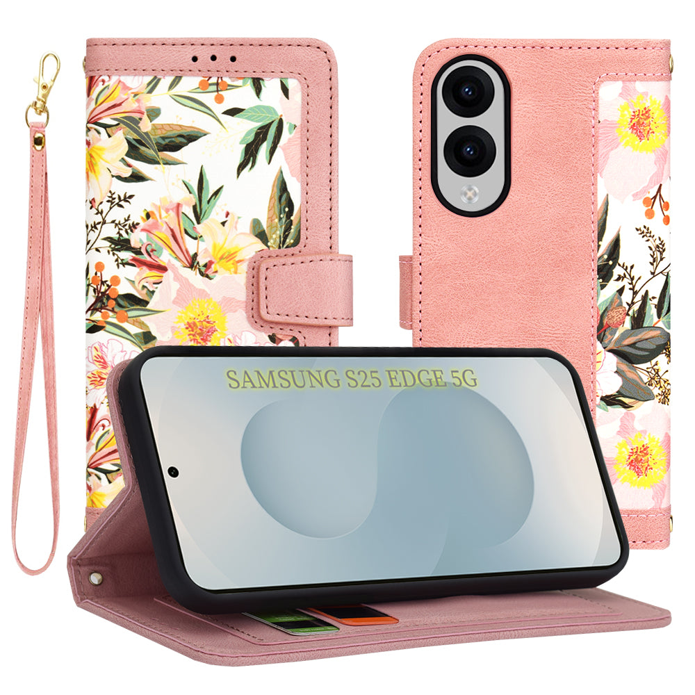 Capa para Samsung Galaxy S25 Edge S937, Techsuit, FlipCraft, Rosa