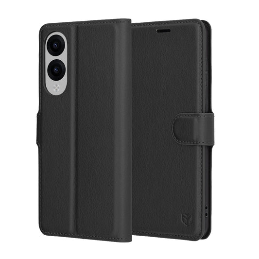 Capa para Samsung Galaxy S25 Edge S937, Techsuit, Leather Folio, Preta