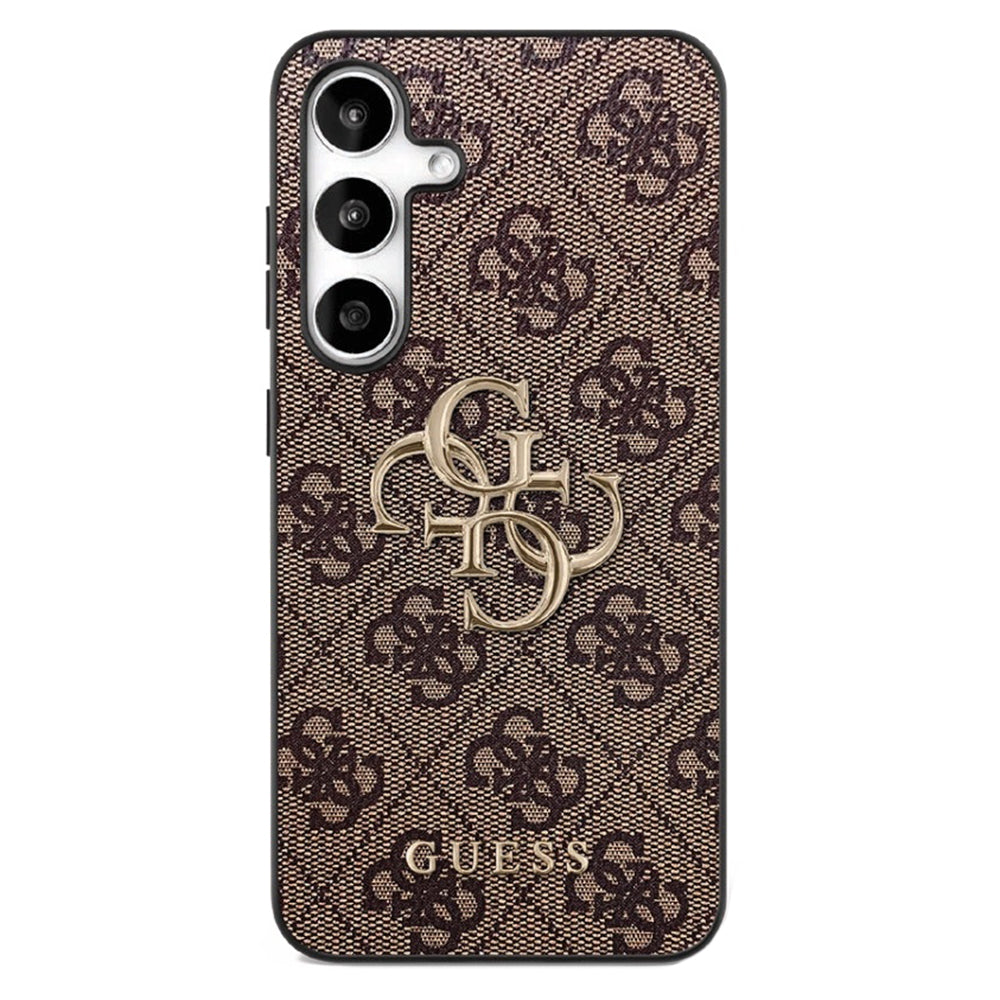 Capa para Samsung Galaxy S25 FE, Guess, Logo Metal 4G, Marrom