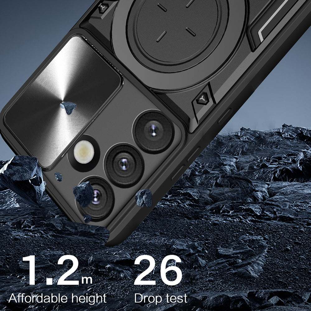 Capa para Samsung Galaxy S25 FE, Techsuit, CamGuard Pro, Vermelha