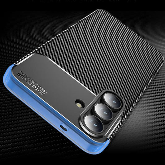 Capa para Samsung Galaxy S25 FE, Techsuit, Fibra de Carbon, Preta