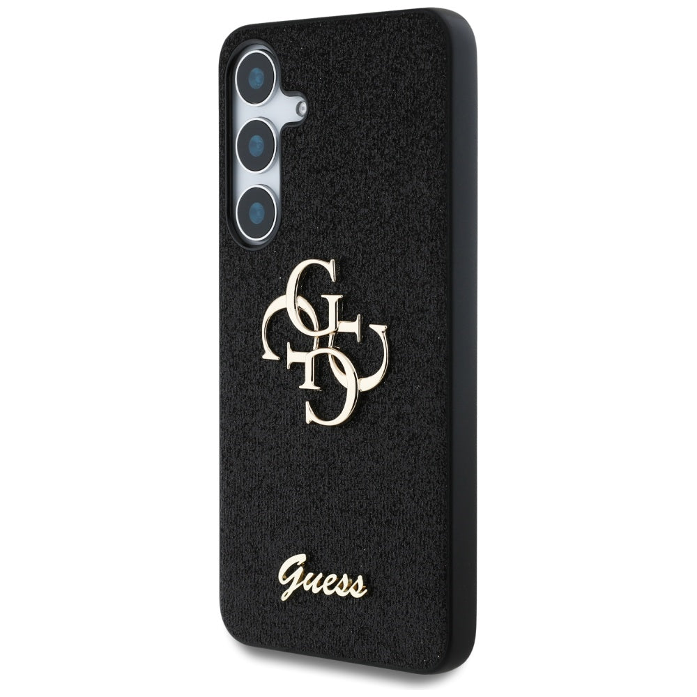 Capa para Samsung Galaxy S25+ S936, Guess, Glitter Big 4G Script, Preta