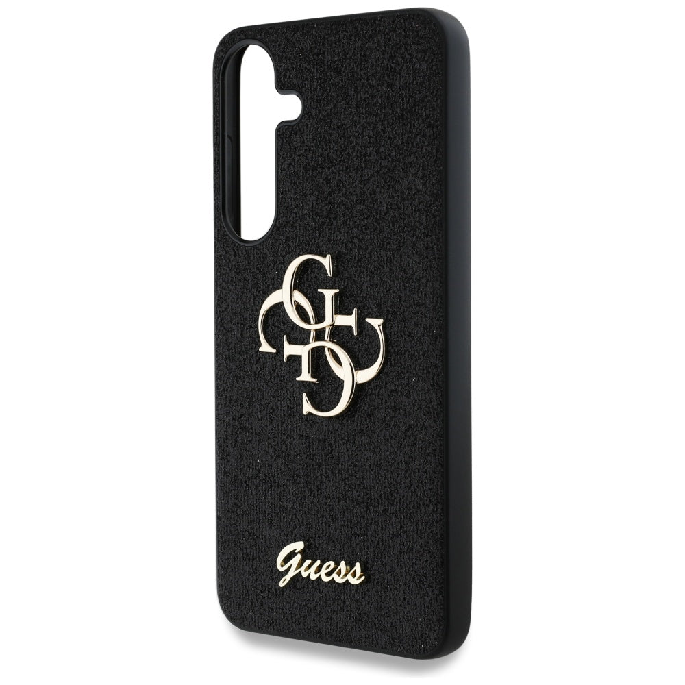 Capa para Samsung Galaxy S25+ S936, Guess, Glitter Big 4G Script, Preta