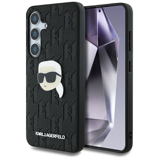 Capa para Samsung Galaxy S25+ S936, Karl Lagerfeld, Monograma Karl's Head, Preta