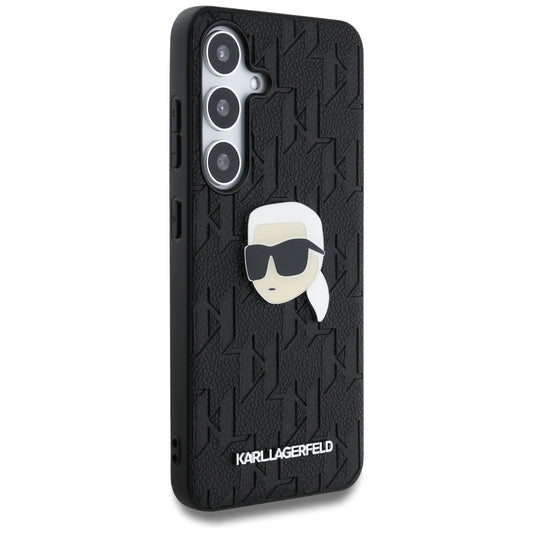 Capa para Samsung Galaxy S25+ S936, Karl Lagerfeld, Monograma Karl's Head, Preta