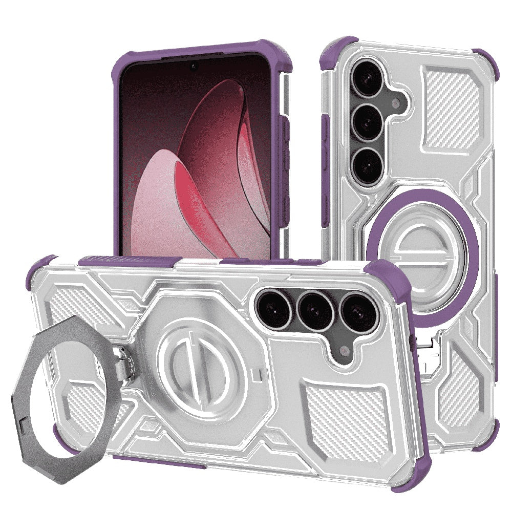 Capa para Samsung Galaxy S25+ S936, Techsuit, Carbon Shield Pro, Roxo