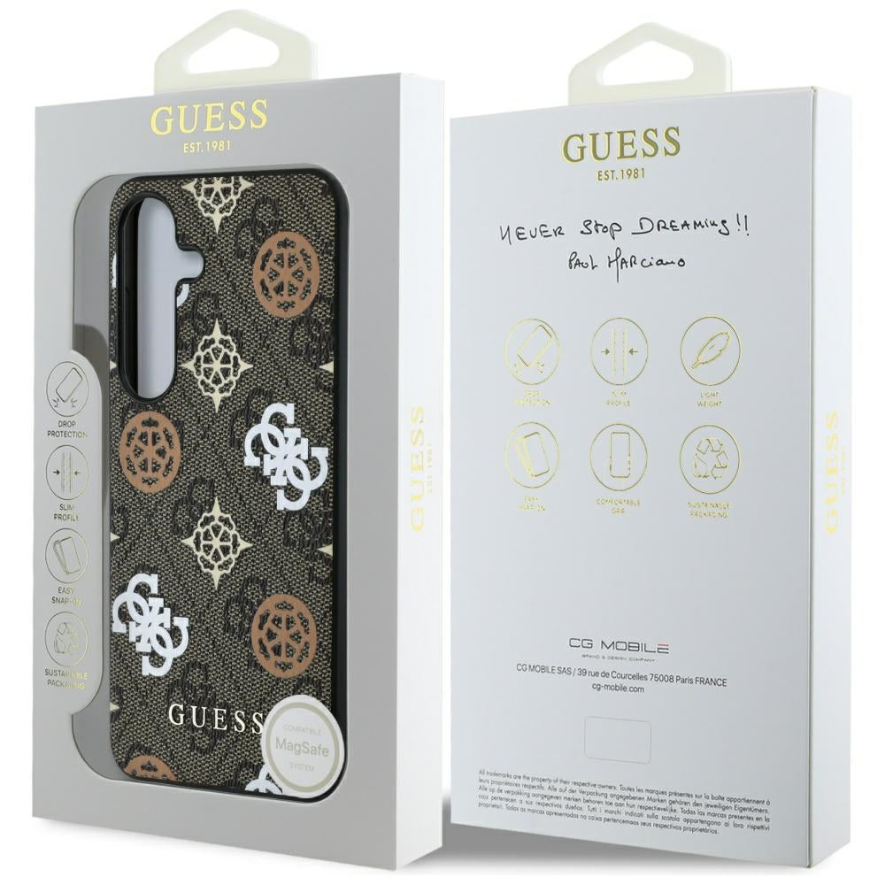 Capa para Samsung Galaxy S25 S931, Guess, 4G Peony, Marrom