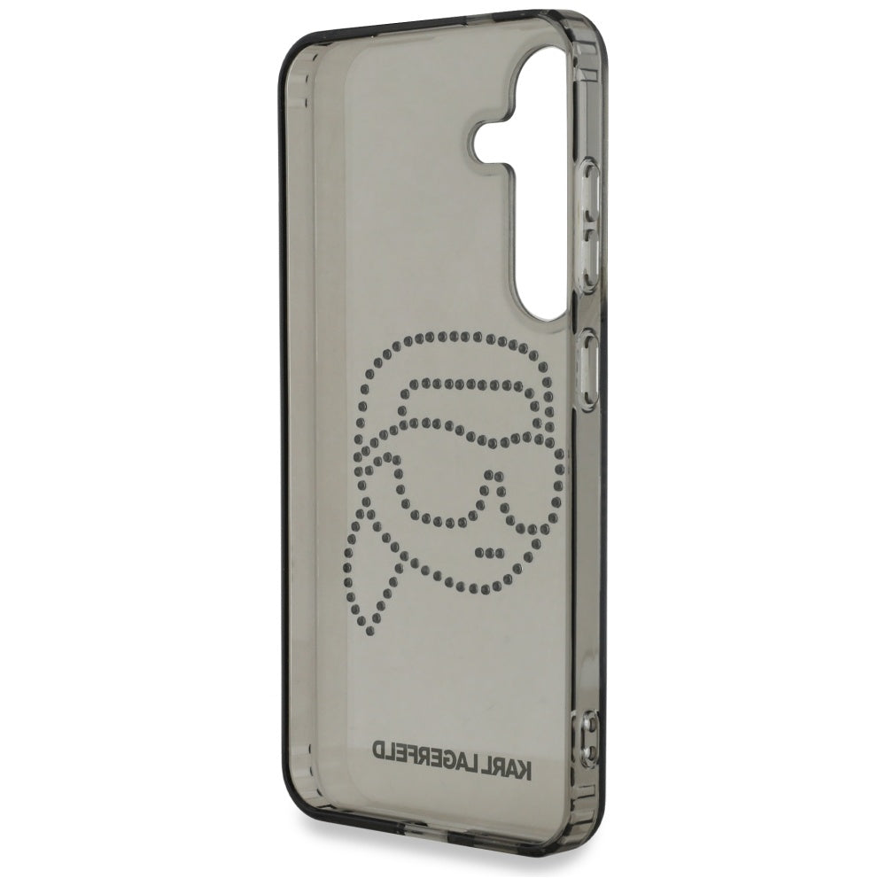 Capa para Samsung Galaxy S25 S931, Karl Lagerfeld, IML Rhinestones Karl's Head, Preta