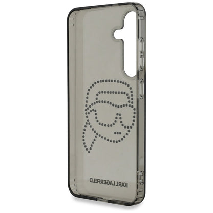Capa para Samsung Galaxy S25 S931, Karl Lagerfeld, IML Rhinestones Karl's Head, Preta