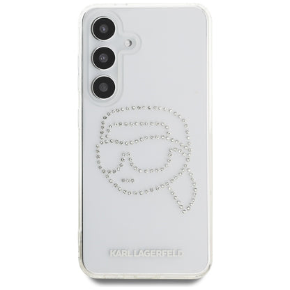 Capa para Samsung Galaxy S25 S931, Karl Lagerfeld, IML Rhinestones Karl's Head, Transparente