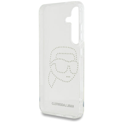 Capa para Samsung Galaxy S25 S931, Karl Lagerfeld, IML Rhinestones Karl's Head, Transparente