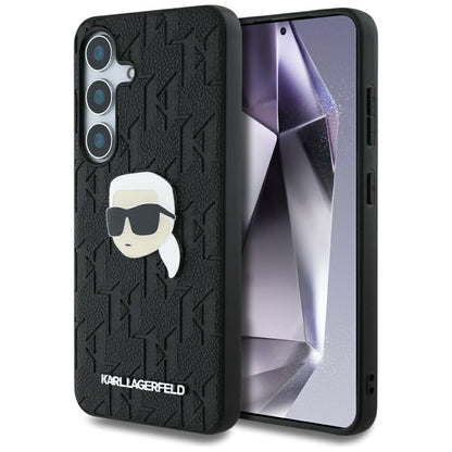 Capa para Samsung Galaxy S25 S931, Karl Lagerfeld, Monograma Karl's Head, Preta