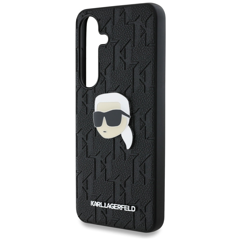 Capa para Samsung Galaxy S25 S931, Karl Lagerfeld, Monograma Karl's Head, Preta