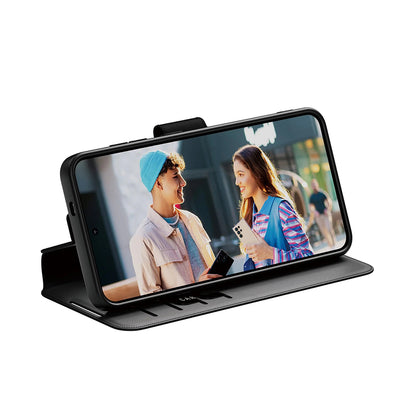 Capa para Samsung Galaxy S25 S931, PanzerGlass, com Suporte Kickstand Wallet, Preta