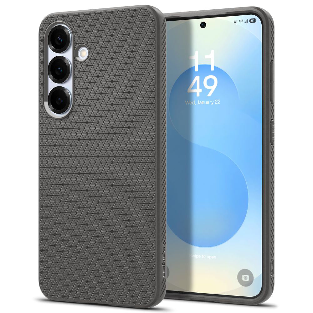 Capa para Samsung Galaxy S25 S931, Spigen, Liquid Air, Cinza