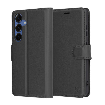 Capa para Samsung Galaxy S25 S931, Techsuit, Leather Folio, Preta