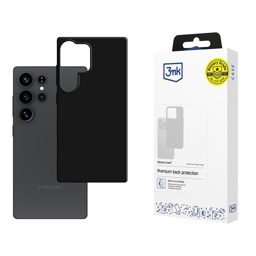 Capa para Samsung Galaxy S25 Ultra S938, 3MK, Silicone, Preta