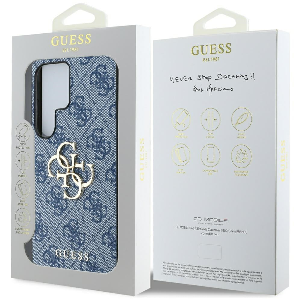 Capa para Samsung Galaxy S25 Ultra S938, Guess, 4G Big Logo, Azul