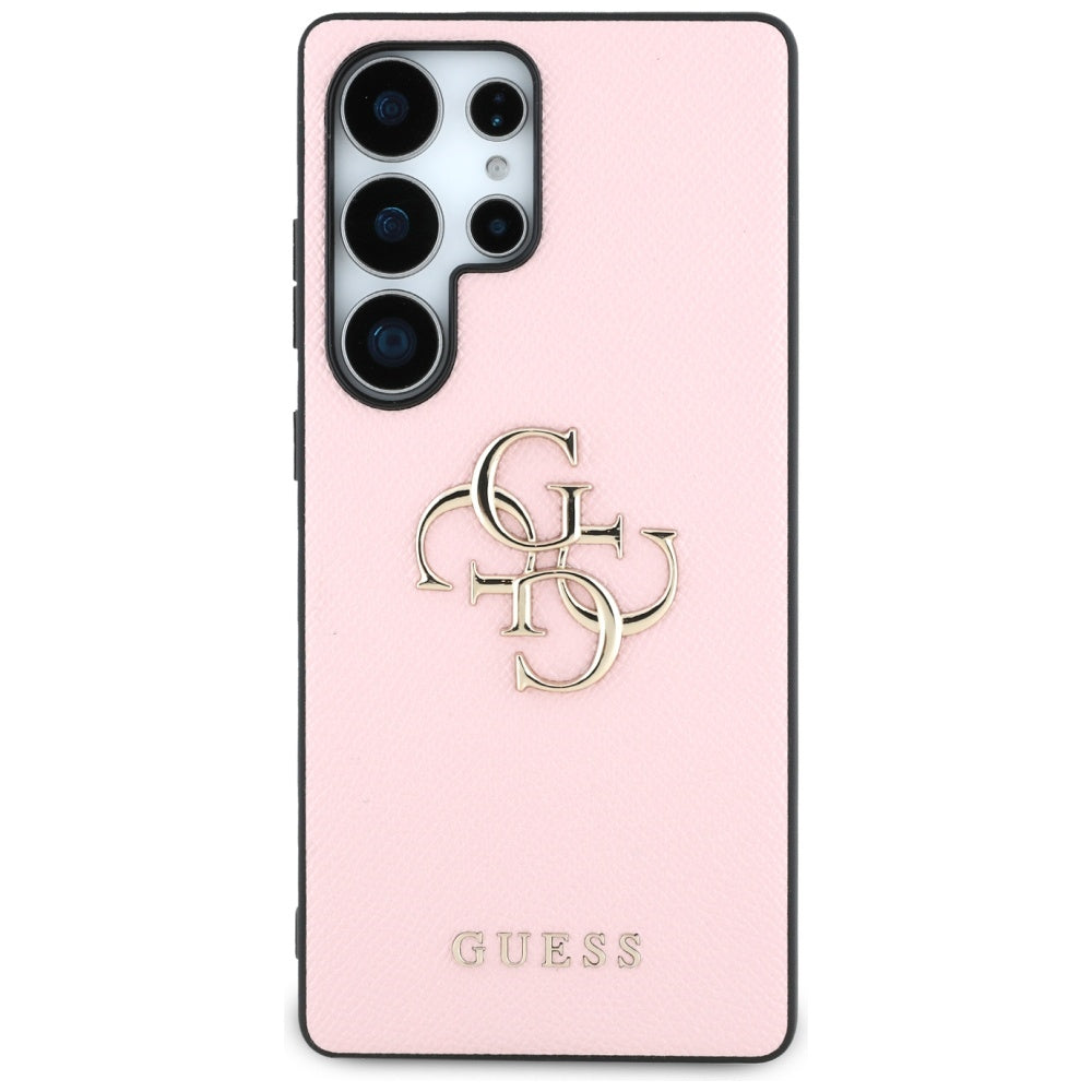 Capa para Samsung Galaxy S25 Ultra S938, Guess, 4G Grained Big and Classic Logo, Rosa