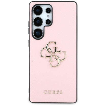 Capa para Samsung Galaxy S25 Ultra S938, Guess, 4G Grained Big and Classic Logo, Rosa