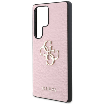 Capa para Samsung Galaxy S25 Ultra S938, Guess, 4G Grained Big and Classic Logo, Rosa