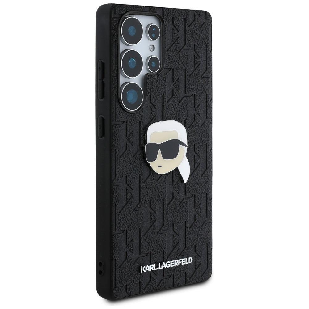 Capa para Samsung Galaxy S25 Ultra S938, Karl Lagerfeld, Monograma Karl's Head, Preta