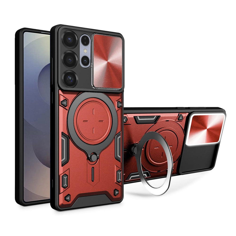 Capa para Samsung Galaxy S25 Ultra S938, Techsuit, CamGuard Pro, Vermelha