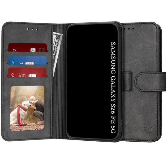 Capa para Samsung Galaxy S26 FE / S25 FE, Techsuit, Diary Book, Preta