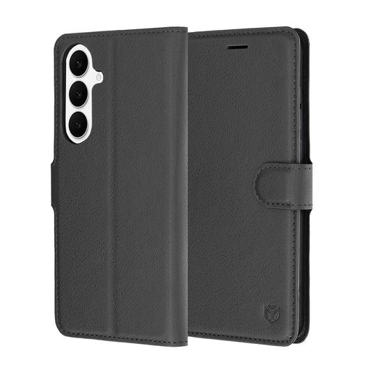 Capa para Samsung Galaxy S26 FE / S25 FE, Techsuit, Leather Folio, Preta
