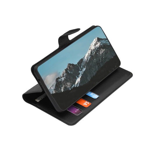 Capa para Samsung Galaxy S26 FE / S25 FE, Techsuit, Leather Folio, Preta