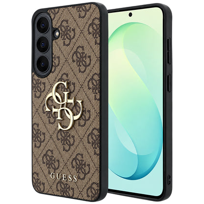 Capa para Samsung Galaxy S26 FE S741, Guess, Logótipo Metálico 4G, Castanha
