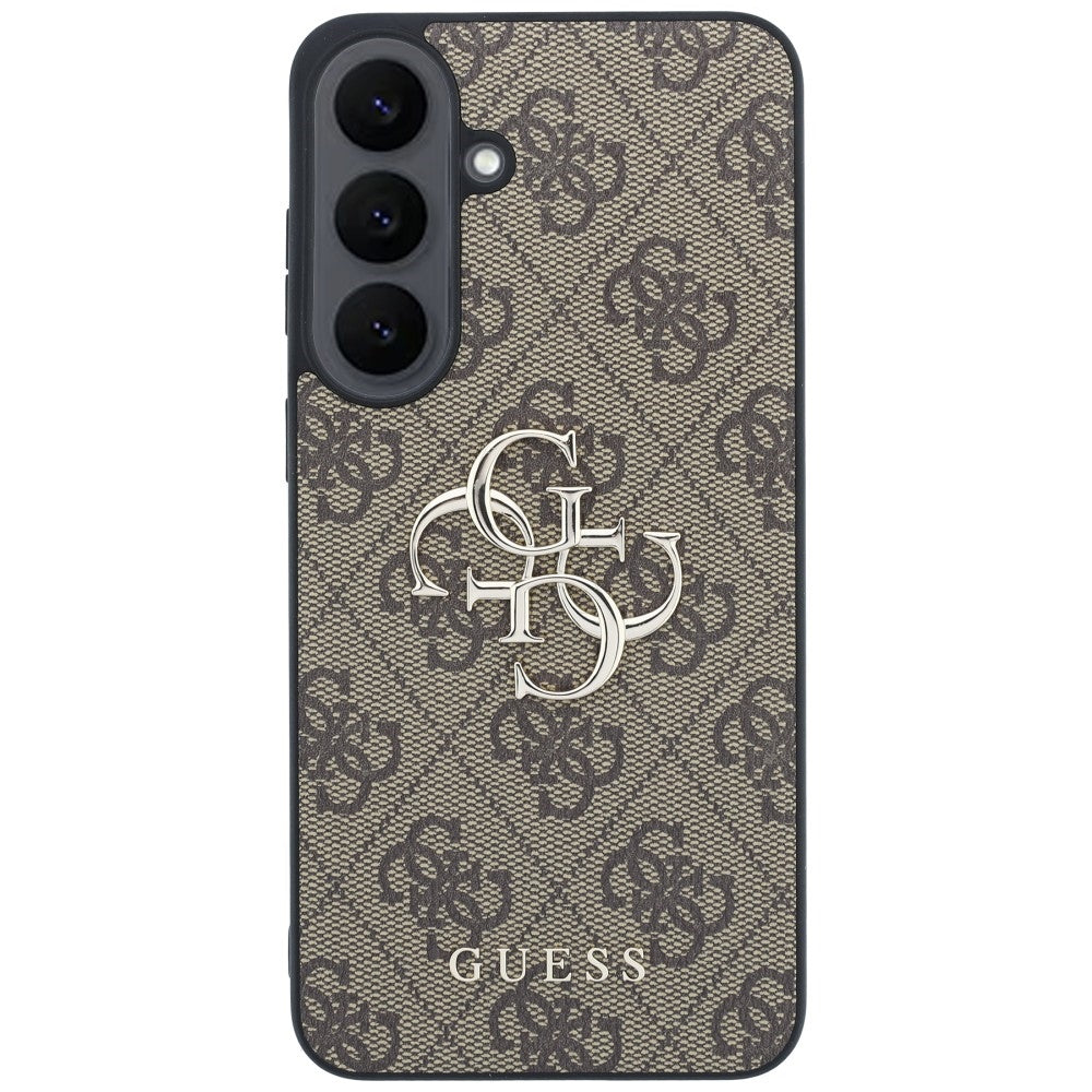 Capa para Samsung Galaxy S26 FE S741, Guess, Logótipo Metálico 4G, Castanha
