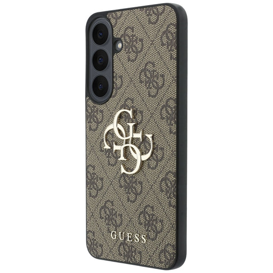 Capa para Samsung Galaxy S26 FE S741, Guess, Logótipo Metálico 4G, Castanha