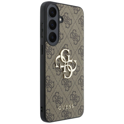 Capa para Samsung Galaxy S26 FE S741, Guess, Logótipo Metálico 4G, Castanha