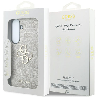 Capa para Samsung Galaxy S26 FE S741, Guess, Logótipo Metálico 4G, Rosa