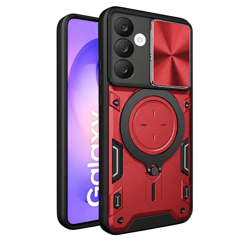 Capa para Samsung Galaxy S26 FE S741 / S25 FE, Techsuit, CamGuard Pro, Vermelha