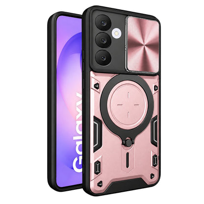 Capa para Samsung Galaxy S26 FE S741 / S25 FE, Techsuit, CamGuard Pro, Rosa-dourada