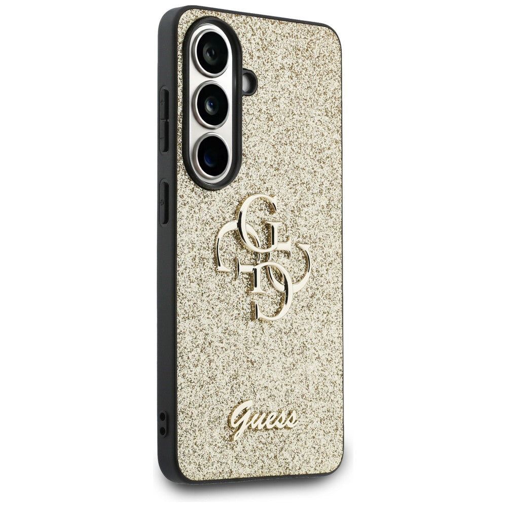 Capa para Samsung Galaxy S26 S942, Guess, Fixed Glitter Big 4G Metal Frame, Dourada
